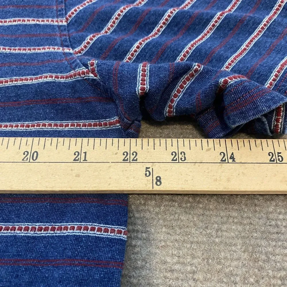 Carbon 2 Cobalt Polo Shirt Mens Large‎ Textured Stripes Short Sleeve Casual